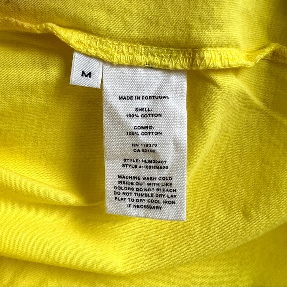 Helmut Lang yellow camel tie dye dart back t shirt - Picture 6 of 9